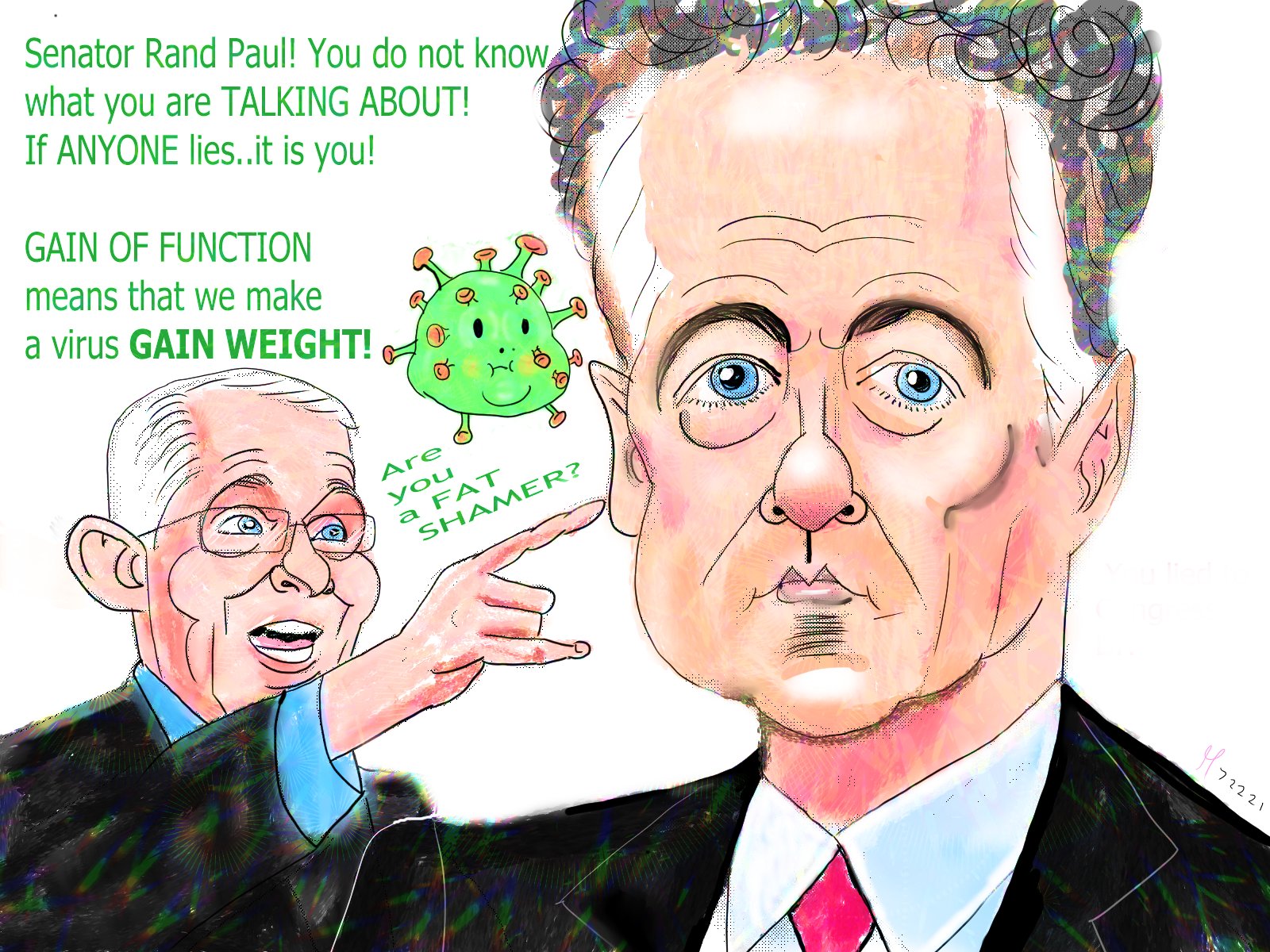 Political cartoon Senator Rand Paul  Doctor Anthony Fauci post thumbnail image
