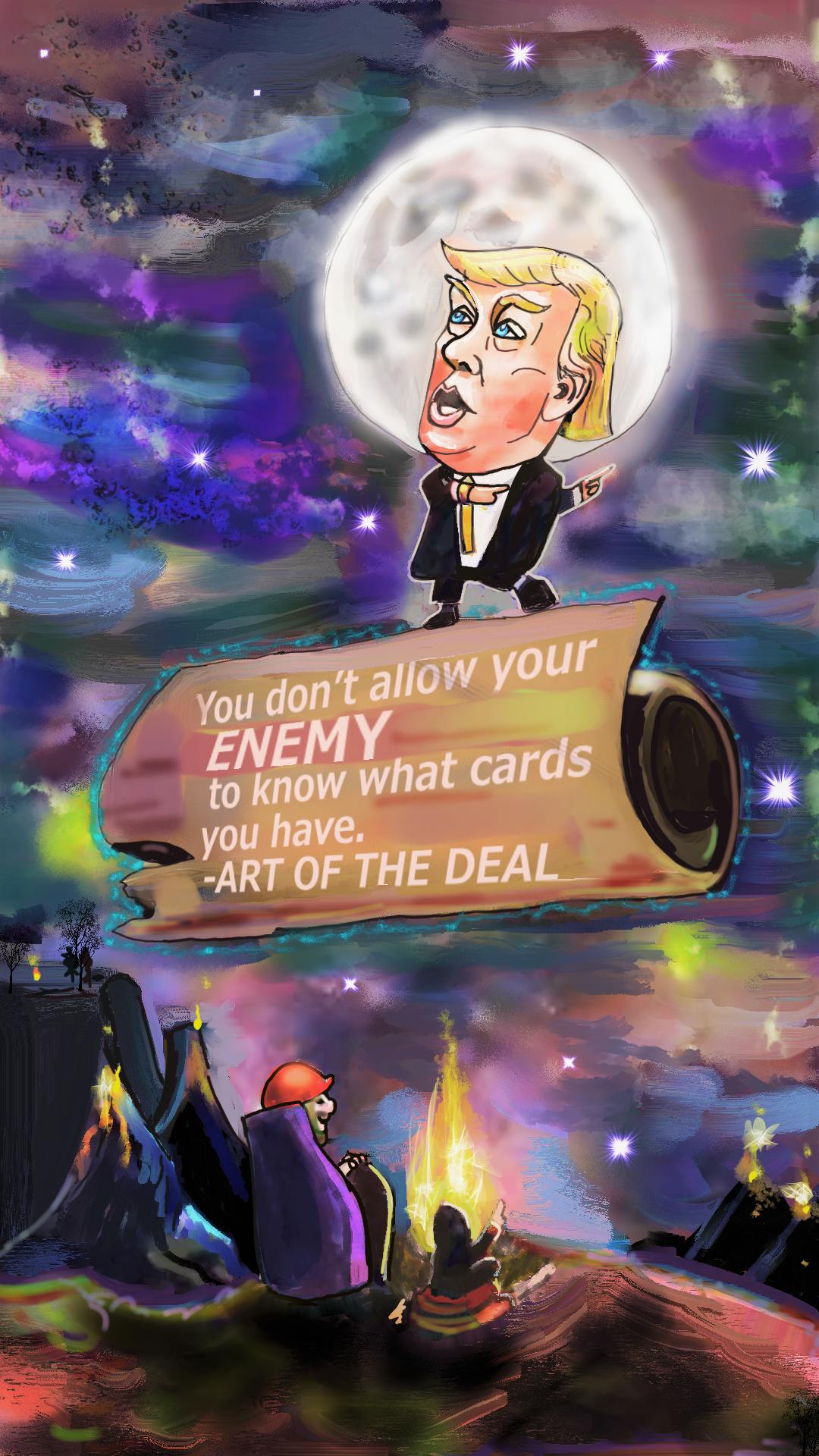 Donald Trump Art of the Deal Political Cartoon and TRUMP CHIBIS Nft post thumbnail image