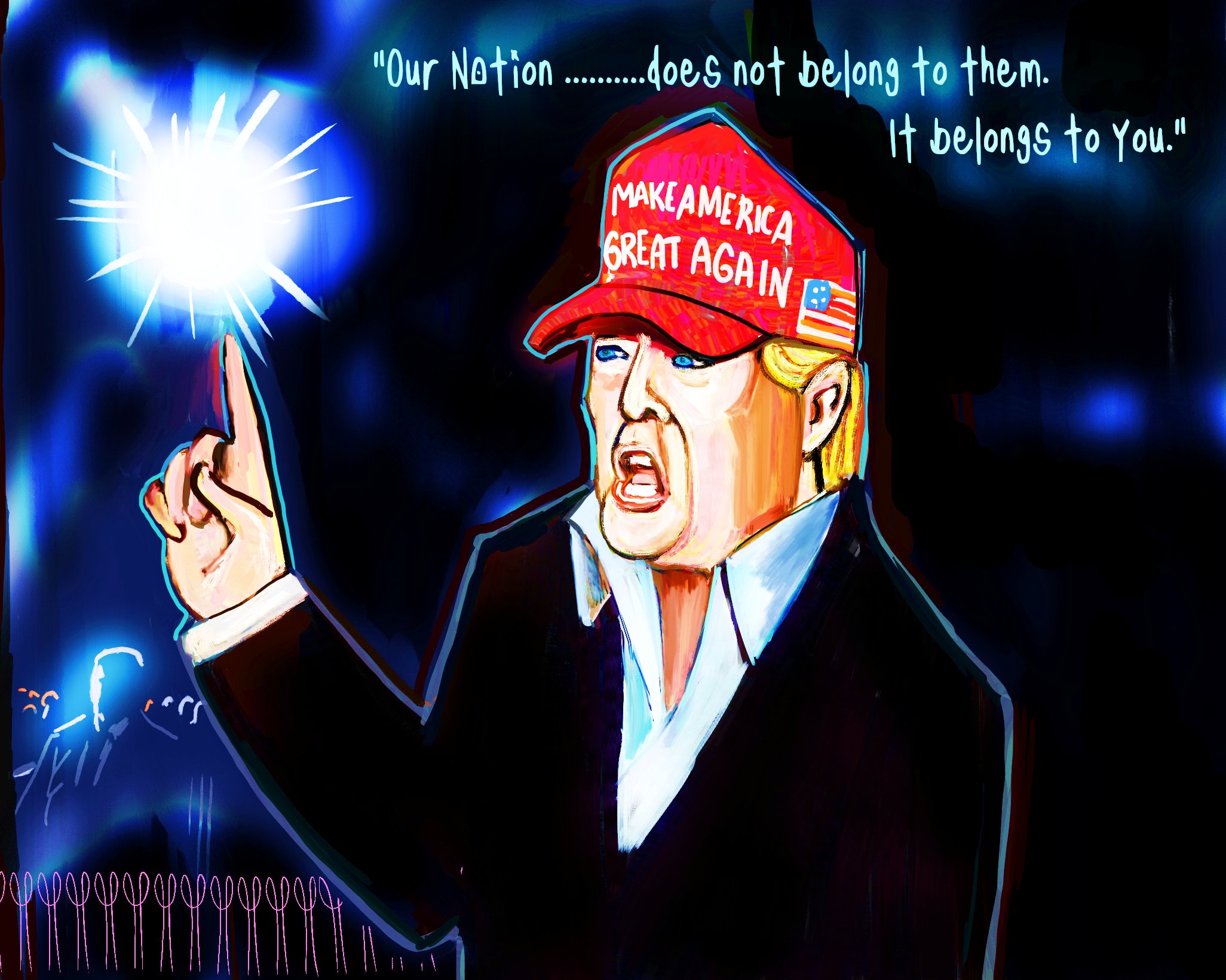 President Donald Trump Rally James O’keefe political cartoon nfts post thumbnail image