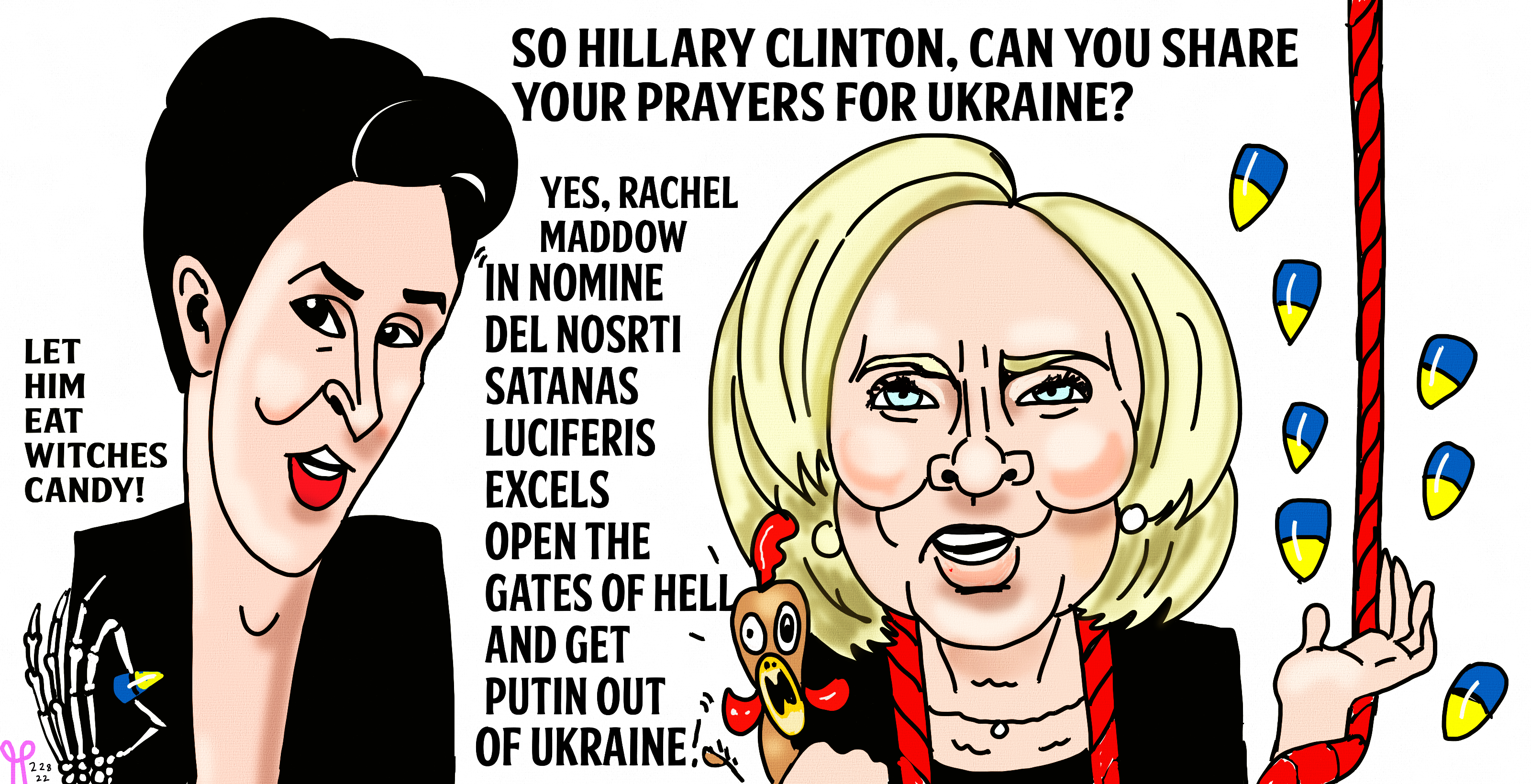 “Hillary Clinton Rachel Maddow Ukraine Vladimir Putin Political Editorial cartoon” NFT collectible! post thumbnail image