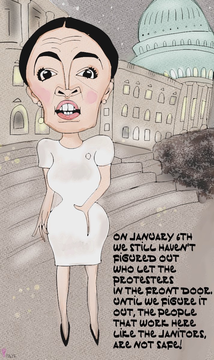 Alexandria ocasio-cortez political editorial cartoon nft AOC post thumbnail image