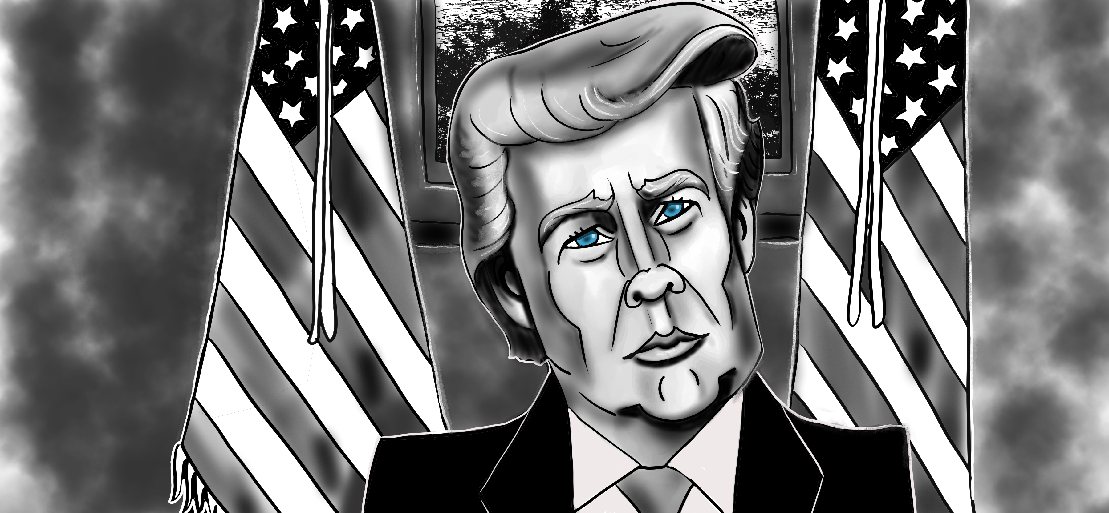 Donald Trump President Political Cartoon nft post thumbnail image